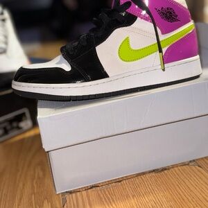 Jordan Kids Sneakers Black Pink Neon